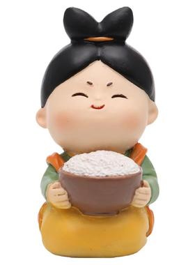 创意唐朝仕女治愈古风不要生气小摆件办公室桌面家居装饰玩偶礼物