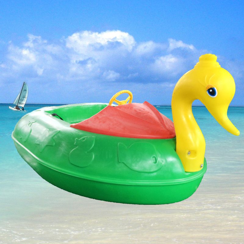 卡通动物碰碰船水上水战船彩色动物景区户外广场室内游乐场充电船