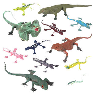 仿真蜥蜴玩具动物模型变色龙软胶守宫蜥鬃狮伞蜥四脚蛇爬行玩具