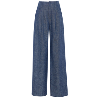 夏莫卡白色阔腿裤棉麻裤子女春夏长裤直筒裤显瘦休闲裤透气亚麻裤