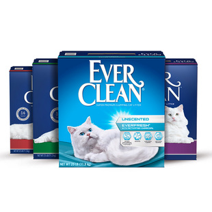 铂钻猫砂膨润土除臭几近无尘包邮11公斤25磅实惠装EverClean进口