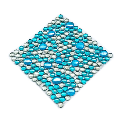 琉璃玻璃马赛克地中海墙贴蓝色