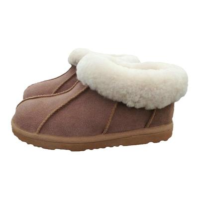 羊皮毛一体加厚黑色防滑底棉鞋