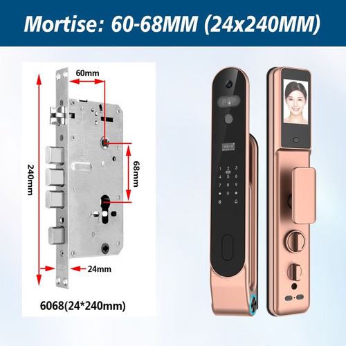 高品质3D人脸锁密码掌纹掌静脉双開鎖智能防盗门电子猫眼监控锁