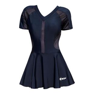 特步游泳衣女2025年新款时尚显瘦遮肚性感连体裙式大码保守泡温泉