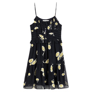 【杨超越同款】bash春季小雏菊印花度假风吊带连衣裙短裙1E24DEBB