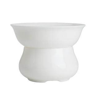 一品仟堂德化羊脂玉白瓷陶瓷滤茶器茶具茶漏茶隔过滤玻璃公道杯