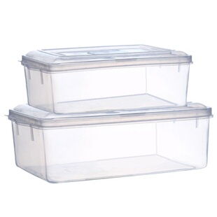 保鲜盒冰箱专用透明带盖饭店用保鲜盒塑料食品盒子收纳盒密封药材