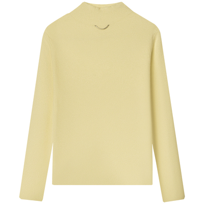 慕兔半高领长袖针织打底衫