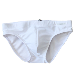 DESMIIT男士罩杯泳裤 防尴尬弹力性感饱满低腰紧身纯色三角游泳裤