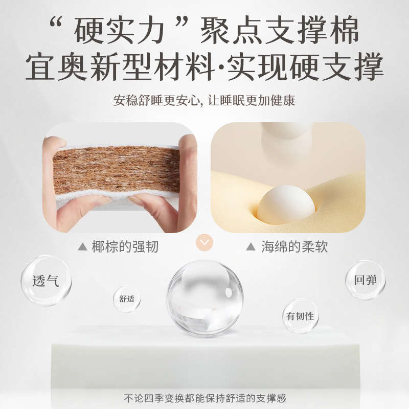 宜奥『格调』聚点支撑棉防螨压缩卷包独立袋弹簧偏硬爱脊爱腰床垫