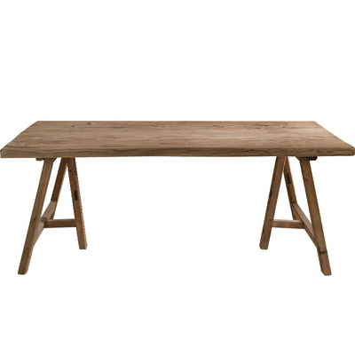 复古美式花艺原木木会议桌