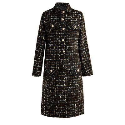 小香风粗花呢修身显瘦秋冬两件套