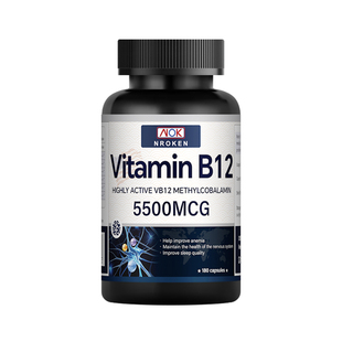 维生素B12-美国维生素补充营养耳部神经活性甲钴胺修复脑叶酸嗡响