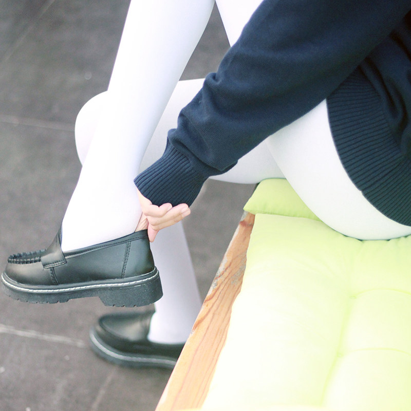 800D加厚白色冬季连裤袜