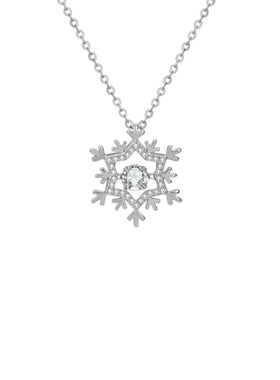 「跳动的雪花」S999纯银项链