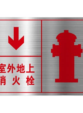 不锈钢户外消防栓标识牌定制