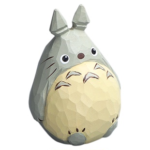 手工木雕龙猫摆件桌面车载可爱卡通动漫宫崎骏中秋女日系装饰礼品