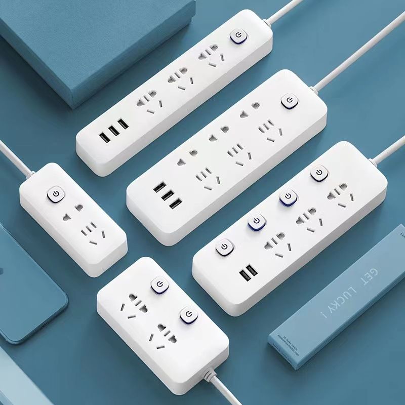 插座usb插排带绕线插座排多孔开关收纳插智能家用多功能接线板插