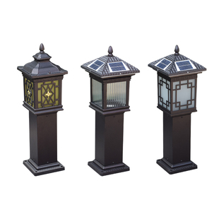 太阳能户外草坪灯花园小区新中式家用防水防锈景观灯