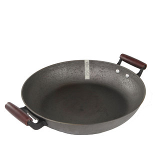 无化学防锈传统龟纹加厚圆底炒锅新款老式铁锅轻便铸铁无涂层铁锅