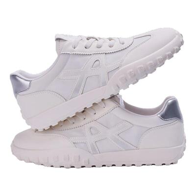 回力2025夏季新款时尚厚底复古德训鞋银色软底防滑阿甘小白鞋