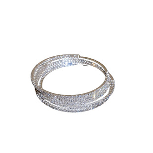 满钻多层弹力手镯名媛风小众精致轻奢手环气质时尚高级感手饰女