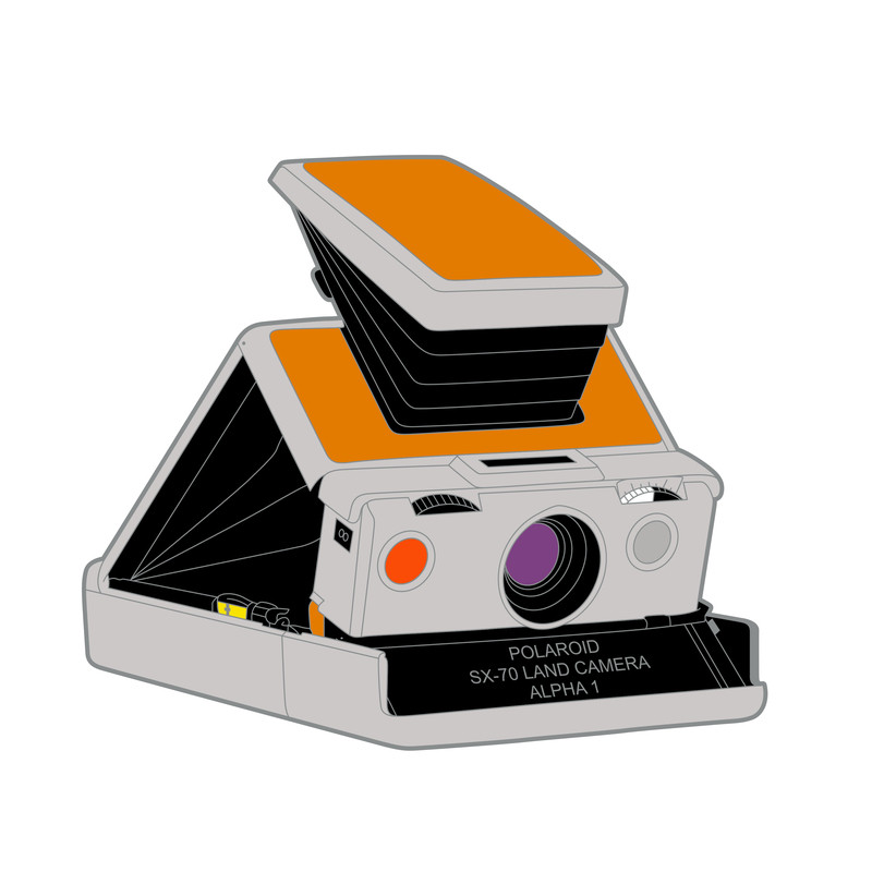 宝丽来相机Polaroid SX-70胸针徽章冰箱贴岩井俊二电影情书同款
