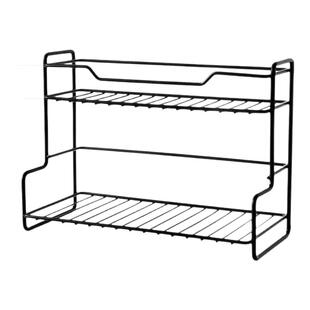 ins风双层不锈钢置物架桌面收纳架家用厨房客厅多功能杯子整理架