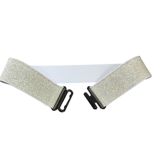 新品6CM宽金银色腰带女百搭配裙子松紧腰封简约舞蹈束腰带男显瘦