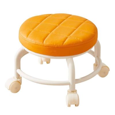 小凳子滑轮小凳子家用塑料矮凳可移动板凳静音轮拆快递带娃修脚凳
