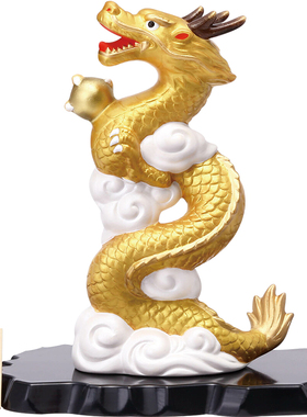 日本药师窑生肖陶瓷摆件本命年龙猪兔虎工位礼物乔迁开业送礼生日