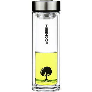 希诺双层玻璃杯加厚隔热家用商务办公车载泡茶喝水杯子7002 9302