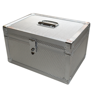 铝合金收纳箱子带锁票据箱凭证盒收银箱文件票据整理箱手提密码箱