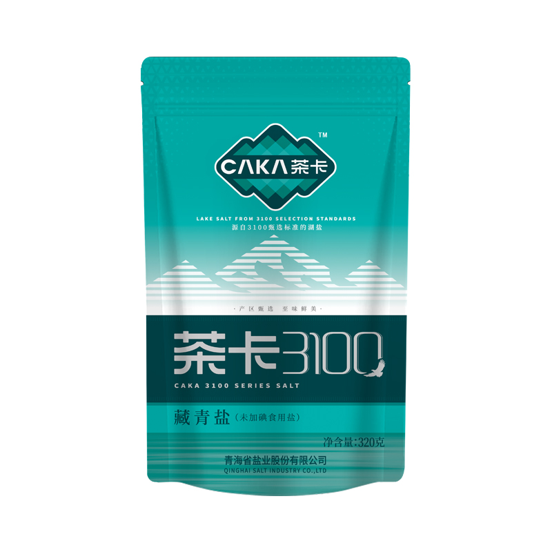 茶卡3100系列藏青盐320g*6袋自然结晶盐未加碘食用盐青海湖盐