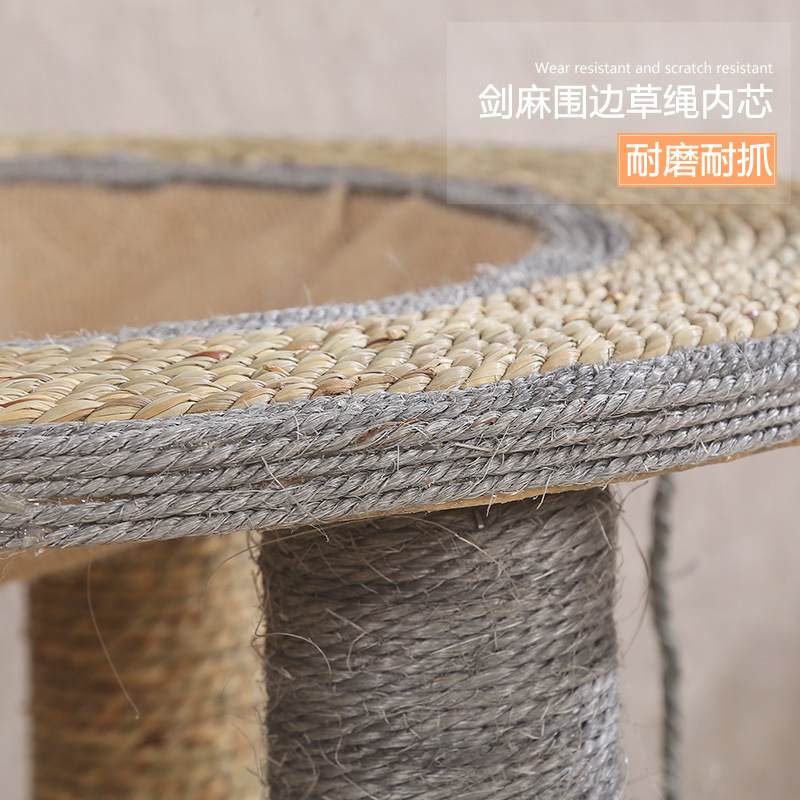 四季剑麻筒用品猫爬磨跳台抓猫咪立柱爪架窝猫猫爬架玩具猫猫板逗