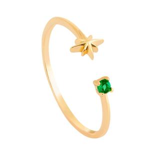 【自营】OSEWAYA戒指日系生日石开口戒指女诞生石食指戒节日礼物