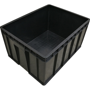 防静电周转箱黑色收纳整理筐电子元器件物料盒子五金EU塑胶箱带盖