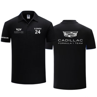 凯迪拉克F1车队周冠宇佩雷兹同款队服POLO衫短袖24号定制夏男上衣