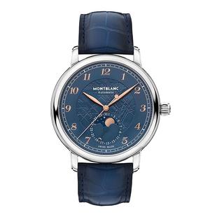 【自营】MONTBLANC万宝龙手表男明星系列蓝盘月相机械男表129630