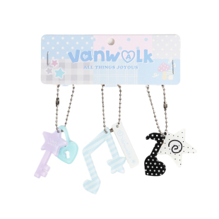 VANWALK gulugulu小众设计音符亚克力包包挂件钥匙扣配饰潮流挂扣