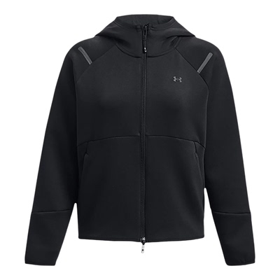 UA/安德玛正品Unstoppable Flc FZ女士运动连帽外套1379842-001