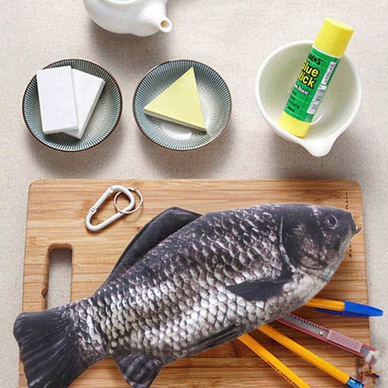 仿真鲫鱼笔袋钱包个性创意批发小学生儿童袋铅笔咸鱼笔袋文具盒