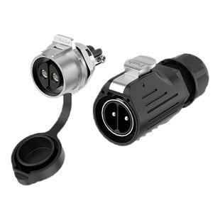 EW-LP28型大电流50A单孔面板座航空插头2/3/5芯免焊接防水连接器