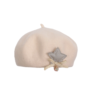 女童贝雷帽秋季羊毛呢百搭时尚画家洋气成人小孩儿大童亲子女帽子