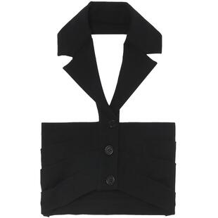 IT Philosophy di Lorenzo Serafini女装挂脖上衣翻领抹胸上衣