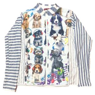 【狗狗音乐队!】薄绒款复古可爱超宽大慵懒感拉链立领毛绒外套