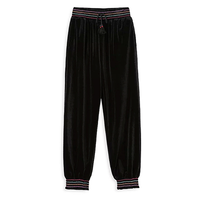 儿童天鹅绒长裤休闲民族风女童