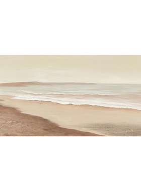 大海沙滩砂岩画客厅沙发背景墙装饰画卧室床头挂画艺术电视壁画