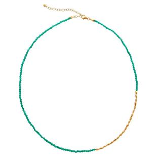 Monica Vinader莫妮卡项链迷你宝石串珠项链绿玛瑙女秋冬设计复古